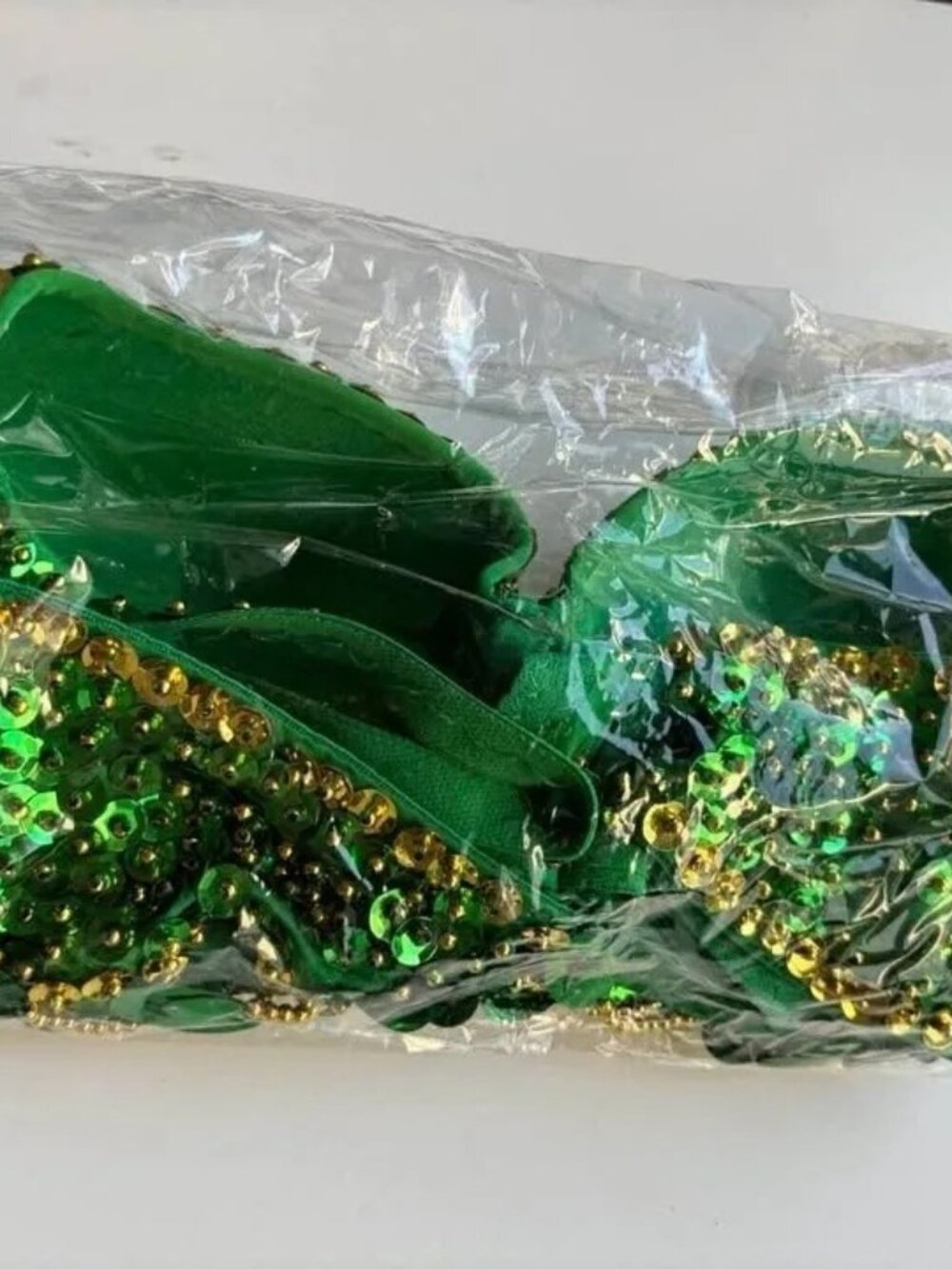 Custom made Women’s Green Goddess / Poison Ivy Costume Size Small Sequin Set - Picture 6 of 9